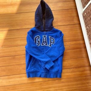 Gap blue zip up hoodie with fleece liner